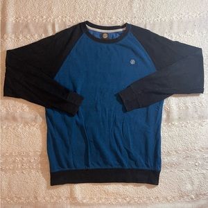 Element Men’s Skateboard Sweatshirt Embroidery Logo Small Blk/Blu